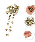 50 Pack Hella Tough U Shape Nut Fasteners For Automotive Body Clips Heavy Duty Metal exterior trim replacement in golden color.