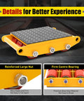 Heavy Duty Machinery Skates With Nine Rollers Workhorse Mover Dolly For Large Equipment 33069 Lbs Max Capacity steel base detail