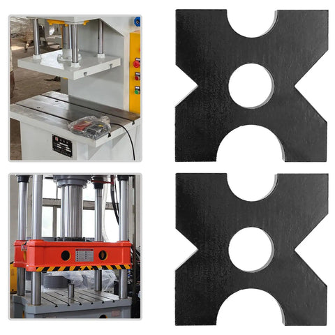 Built Like A Tank 2 Pack Arbor Press Plate And Shop Press Base Compatible With Hydraulic Presses Up To 20 Ton And 32 Ton Rock Solid Metal Punch Plate 1 Inch Thick Four Notch Shop Essential