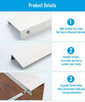 10 Pack Edge Finger Pulls For Cabinets 120mm Total Length With 96mm Hole Center Concealed Drawer Pulls showing zinc alloy and installation details