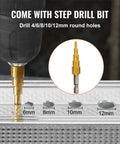 Double Head Sheet Metal Nibbler Cutter with 360 Degree Drill Attachment demonstrating step drill bit for round holes
