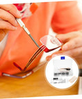 Eyeglass Repair Kit With Screws And Nose Pads For Quick Glasses Fixes, person using screwdriver on glasses with kit components visible