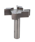 Carbide Tipped Spoilboard Surfacing Router Bit With Two Inch Cut Diameter, Half Inch Cutting Length, Four Wing Design, Half Inch Shank For Smooth Flattening And A Top Notch Finish On CNC Surfaces in metal finish