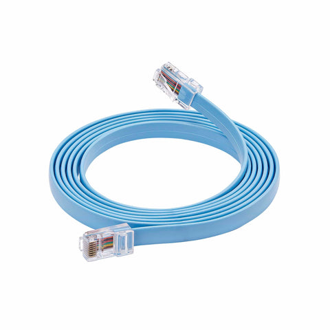 Cisco Console Rollover Cable 6 Ft M To M RJ45 Flat Molded Blue Network Cable For Cisco Routers And Servers