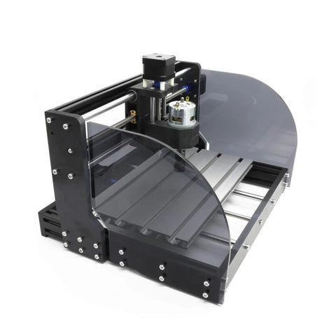 3 Axis GRBL Control CNC Wood Router Kit With Offline Controller showcasing aluminum frame and spindle for DIY engraving and milling.