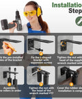 Heavy Duty Sliding Gate Roller Hardware Kit With Steel Wall Mount Bracket And Nylon Roller Guides installation steps