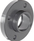 Heavy Duty PVC Pipe Fitting With Van Stone Flange One And One Half Inch Socket Class 150 Schedule 80 Gray For Plumbing Systems Built To Last And Resistant To Corrosion Up To 140 Degrees Fahrenheit, gray PVC flange