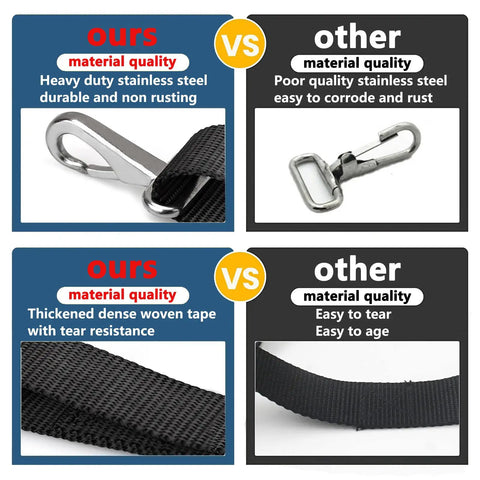 Comparison of Heavy Duty Bimini Boat Top Straps With Stainless Steel Hooks Adjustable 38 To 70 Inches Marine Awning Webbing Straps