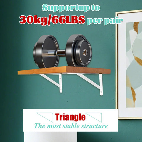 Heavy Duty White Shelf Brackets 10 Inch L Shaped Shelf Support Set With Screws And Anchors 12 Pack holding weight