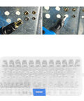 Rivet Nut Kit 100 Pcs Flat Head Aluminum Rivet Nuts Inserts M4 M5 M6 M8 for metal panels in case and installation example