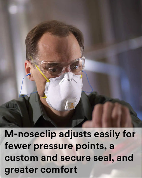 Particulate Respirator 8511 N95 Pack Of 10 NIOSH Approved Cool Flow Valve Disposable Mask With Braided Comfort Strap And M Noseclip PPE Built For Dust And Non Oil Particles On The Job