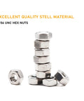 100 Pack 2-56 Coarse Thread Hex Lock Nuts Crafted From Premium 304 Stainless Steel for automotive and heavy-duty use.