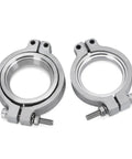44mm V Band Flange Clamp Set For MVR Wastegate Replacement With Stainless Steel Inlet And Outlet Flanges Includes Screws Nuts And Seals