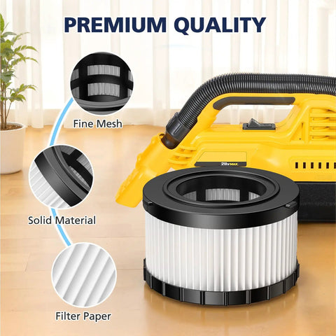 DC5151H Replacement Vacuum Filter For DC515 And DCV517 Wet Dry Vacs Washable Pleated Filter next to vacuum cleaner