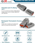 Deutsch DTM 3 Pin Connectors Kit Waterproof Electrical Wire Connectors For 20 To 22 AWG with PA66 Thermoplastic Housing