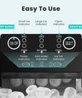 Control panel of Countertop Ice Maker With Handle Auto Clean Portable Ice Maker 26 Lbs In 24 Hours 9 Ice Cubes In 6 Minutes