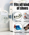 Durable Sneaker Laundry Bag With Zipper And Straps holding shoes in washing machine, fits all kinds of shoes