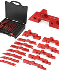 Aluminum Setup Blocks 14 Piece Set With Case For Woodworking Includes Height Gauge Router Table Saw Depth And Angle Fence Alignment Gauges