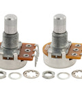 Mini Potentiometers 6mm Short Shaft 6.5mm Audio Linear Taper For Telecaster PB JB Style Guitars And Basses Metric M8 Thread Aluminum