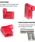 110 Piece Nylon Flag Spade Female Insulated Quick Disconnects Assortment Set No Tools Needed For 22-18 16-14 12-10 Gauge