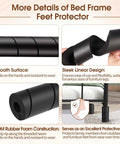 Heavy Duty Rubber Bed Frame Toe Protectors Four Pack Cushioned Corner Guards For Furniture Legs with smooth surface and flexible design.