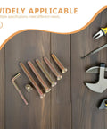 Versatile M6 Hex Socket Head Cap Screws And Barrel Nuts Set For Furniture Assembly And DIY Projects on wooden surface