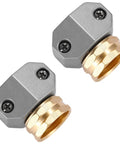 Zinc And Aluminum Female Hose Coupling For Five Eighths And Three Quarters Garden Hoses Dual Pack Durable Reusable Repair Fittings
