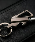 Ultimate Reusable Waterproof Survival Lighter With Multitool Keychain And Bottle Opener For Outdoor Camping Hiking And Emergency Kits on leather surface