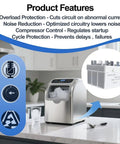 Start Relay Replacement 2007929 50PF55 Fits Ice Machines I0500 with quick connect in kitchen setup
