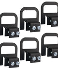 Heavy Duty Anti Slide Mattress Brackets Set Of 6 Adjustable Steel Bed Frame Stops, features durable black construction.