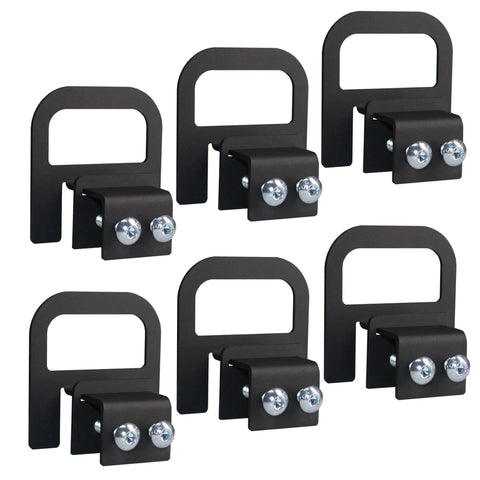 Heavy Duty Anti Slide Mattress Brackets Set Of 6 Adjustable Steel Bed Frame Stops, features durable black construction.