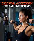 Woman using Magnetic Gym Phone Holder With 360 Degree Adjustable Base For Secure Mount On Metal Gym Equipment Universal Magnetic Phone Mount For Workout Recording And Hands Free Viewing On Any Smartphone
