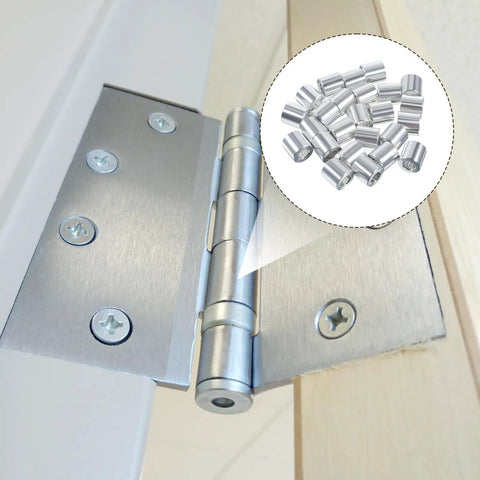 25 Piece Aluminum Spacer Set 1/2 Inch Outer Diameter 1/4 Inch Inner Diameter 1/2 Inch Length Standoff Bushings in hinge installation