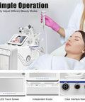 Person using 6 in 1 Hydrogen Oxygen Facial Machine for Deep Cleansing Hydration Blackhead Removal Skin Lifting Whitening Rejuvenation