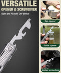 EDC 12 In 1 Multitool for Outdoors and Adventure with opener and screwdriver uses