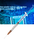 Pro Grade DIY Friendly Conductive Silver Paste 0.5ml Syringe For PCB Repair Precise Cold Soldering And EMI Shielding Electronics