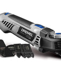Corded 120V 5 Amp Multi Max Oscillating Tool Kit with accessories for precise cuts in tight spaces, renewed condition.