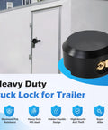 Three Pack Puck Locks for Trailers Keyed Alike 2-7/8 Inch Hidden Shackle Padlocks Heavy Duty Solid Steel on trailer door