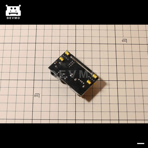 Top view of a Three Pack MB102 Breadboard Power Supply Module Kit With 6.5-12V DC Or USB Input Dual 3.3V And 5V Outputs Independent Onboard Switches