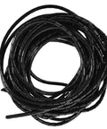 Slick Black Spiral Cable Wrap Tube Ten Meter Cord Manager for PCs and Home Office setup, coiled black tubing for wire management.