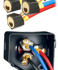 3 Terminal Compressor Repair Kit With QwikLug Lugs Bag 12 AWG Wiring 2 Foot Leads And Nut shown with wires connected