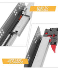 Undermount Drawer Slides With Soft Close And Full Extension 10 Inch Cold Rolled Steel Bottom Mount shown with installation clips