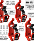 Heavy Duty Shovel Mount For Roof Rack With Metal Rubber Axe Holder And Quick Release Clamps For Trucks Red Roof Rack Brackets