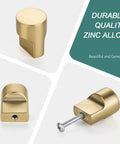 Champagne Bronze Cabinet Knobs 10 Pack Modern Gold Pulls for cabinets and dresser drawers, zinc alloy, shown in various angles