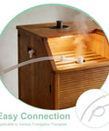 Two Pack Portable Sauna Steam Hose Connector Replacement Part For Home Spa attached to wooden sauna with steam
