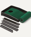 Portable Golf Putting Mat With Auto Ball Return And Built In Alignment Guides For Indoor Practice, mat unrolled
