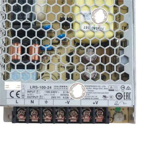 Heavy Duty 100W 24V 4.5A Elevator Switching Power Supply Box For Lifts And Spare Parts, Durable 24 Volt Controller Unit, Compact High Performance Power Supply For Reliable Elevator Systems, metal mesh cover