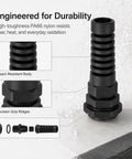 10 Pack PG11 Cable Glands 5 To 10 Mm Clamp Black Strain Relief For Electrical Enclosures PA66 Nylon Beefy Weatherproof Built To Last 9 Mm Thread Length, black PG11 gland