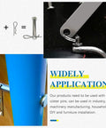 Beefy 64 Piece Clevis Pins Set Assortment Kit 304 Stainless Steel with flat head installation example and application uses.