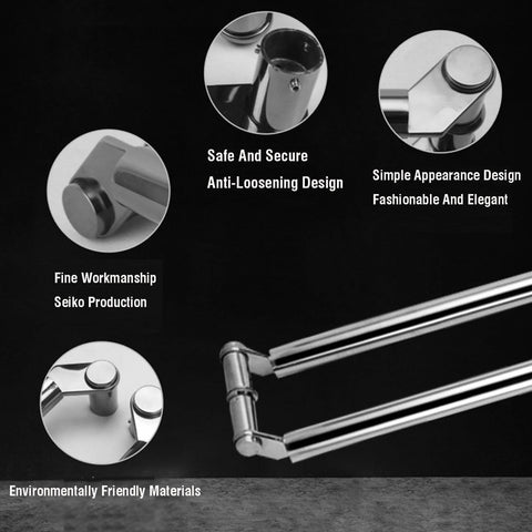 Push Pull Bar Door Handle For Sliding Barn Doors Black Stainless Steel Heavy Duty 1200mm Long Glass Door Bathroom Shower